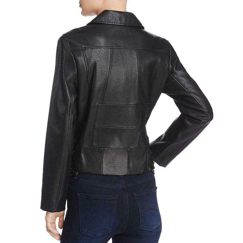 jaqueta em couro sintetico feminina