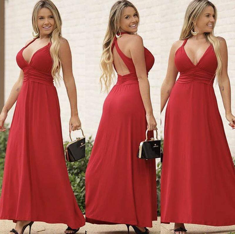 vestido vermelho costas abertas
