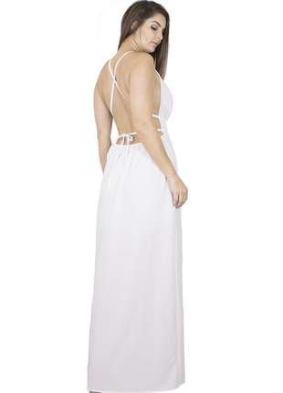 Vestido dress code moda longo branco