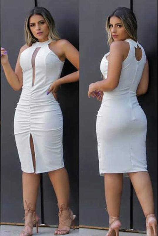 modelo de vestido branco