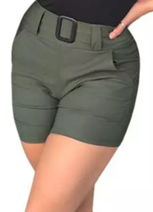 Short bengaline cinto cintura alta shortinho feminino bermuda