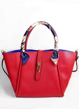 Bolsa bag sabrina vermelha - bolsa feminina, de mão e tiracolo, com necessaire