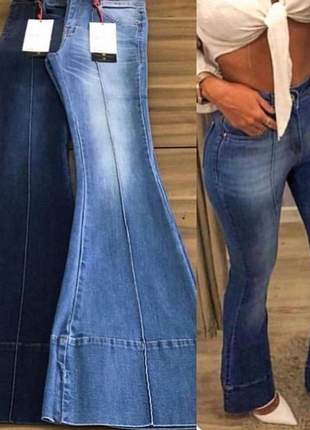 Calça jeans dardak barra italiana flare