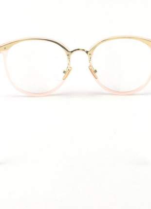 Armacao de óculos redonda feminina dior 2334 cd rosa