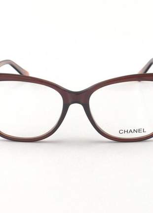 Armação de óculos quadrada chanel gh8008 marrom caramelo