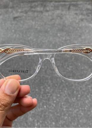 Armacao de óculos feminina tiffany & co infinito tf2143 b transparente
