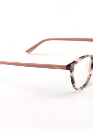 Armacao de óculos feminina dior do474 tartaruga e rosa