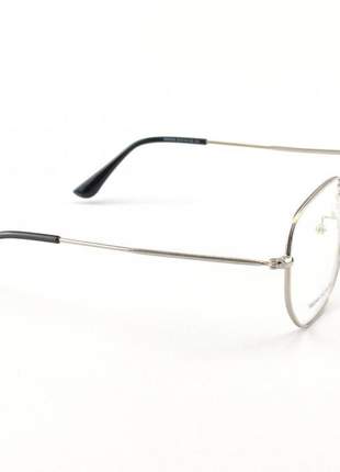 Armacao de óculos ray-ban rx 6448 hexagonal prata
