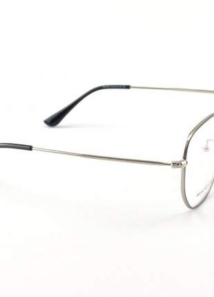 Armacao de óculos ray-ban rx 6448 hexagonal cinza e preto