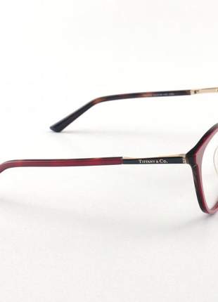 Armacao de óculos oval tiffany tf2142 vermelho e tartaruga