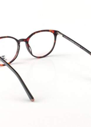 Armacao de óculos redonda chanel x1336 tartaruga