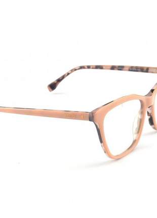 Armacao de óculos quadrada fendi ff0251 nude e tartaruga