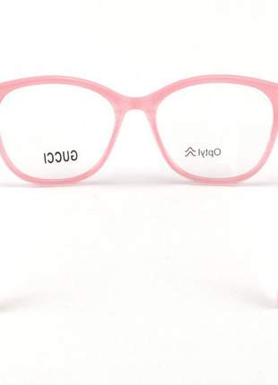 Armacao de óculos quadrado gucci gg0402 vermelho