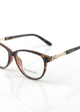 Armacao de óculos tiffany & co. infinito - tf 2120 b marrom tartaruga