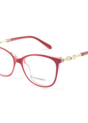 Armacao de óculos feminina tiffany & co infinito tf 2143 b vermelho