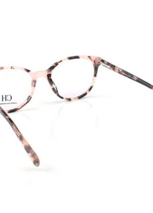 Armacao de óculos feminina carolina herrera oval ch625 rosa mesclado