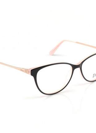 Armacao de óculos feminina dior 3288 cd preto e rosa