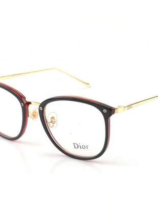 Armacao de óculos feminina dior rm2002-1 cd - preto e vermelho