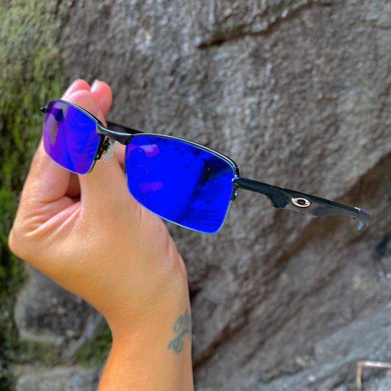 Óculos Oakley Mandrake - Lupa do Vilão - LENTE Azul ⋆ Sanfer Acessórios