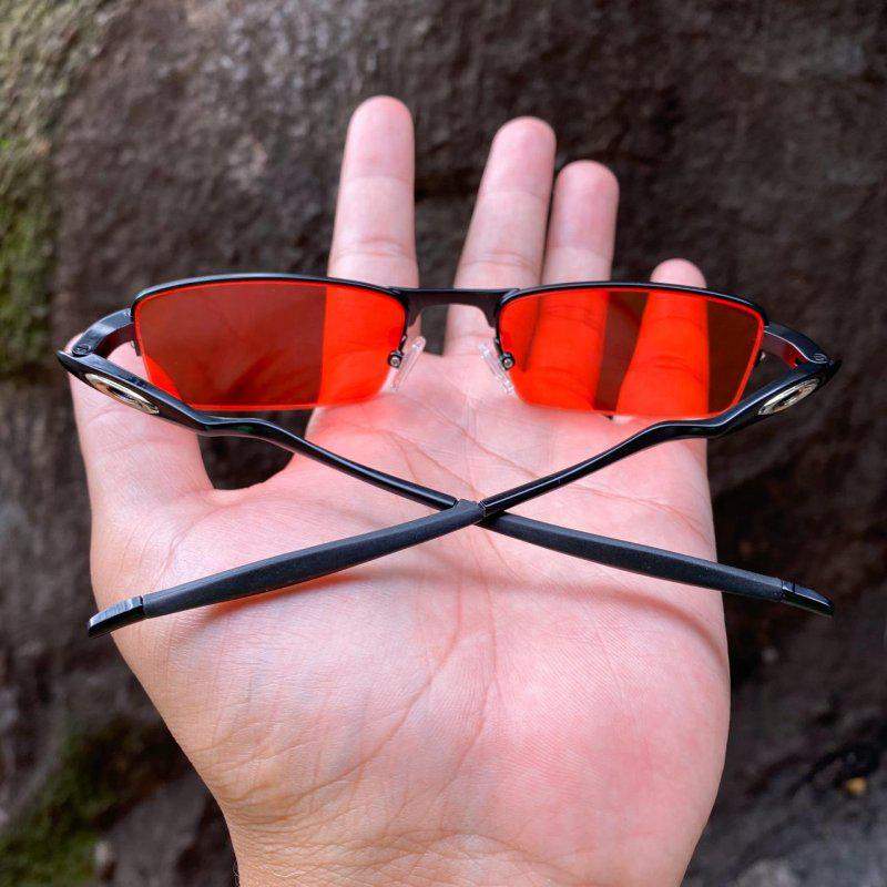 Óculos oakley lupinha lupa vilão fio nylon preta vermelha transparente - R$  129.00, cor Vermelho (polarizado) #44866, compre agora