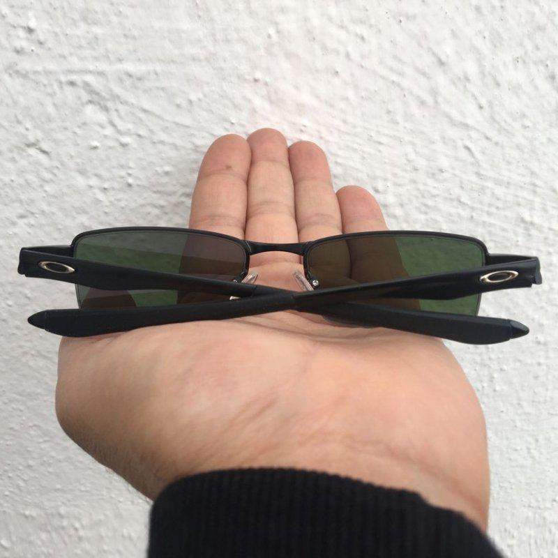 Óculos de Sol Lupinha Oakley Vilão Fio Nylon Preta Rosa Transparente