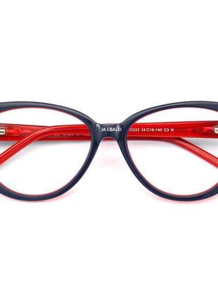 Oculos armação de grau chanel gatinho x3253 - azul e vermelho