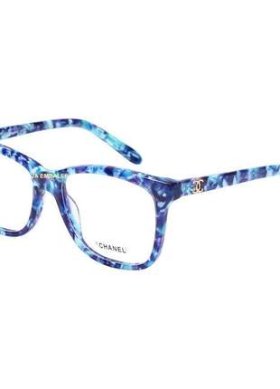 Oculos armação de grau chanel x3272 - azul rajado