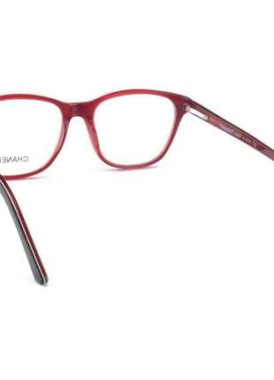 Armacao de óculos quadrada chanel ch0082 preto e vermelho