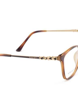 Armação de óculos feminino tiffany & co. xz7027 marrom tartaruga