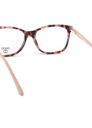 Armação de óculos quadrado gucci gg03320 tartaruga rosa