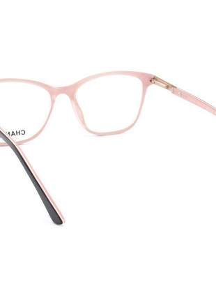 Armacao de óculos quadrada feminina chanel ch3503 preto e rosa