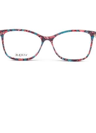 Armacao de óculos quadrado vogue vo2505 azul e rosa mesclado