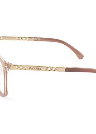 Armacao de óculos quadrada feminina chanel x8251 nude