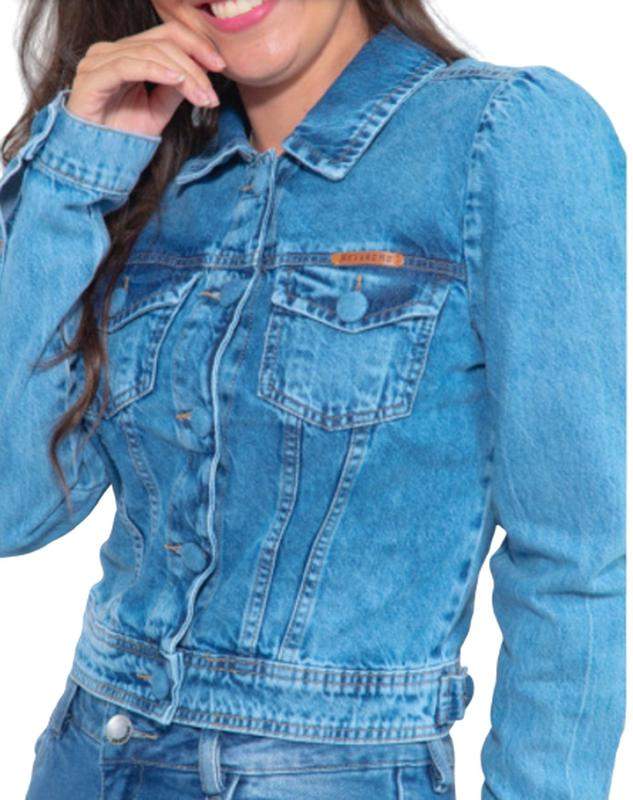 jaqueta jeans feminina estilosa