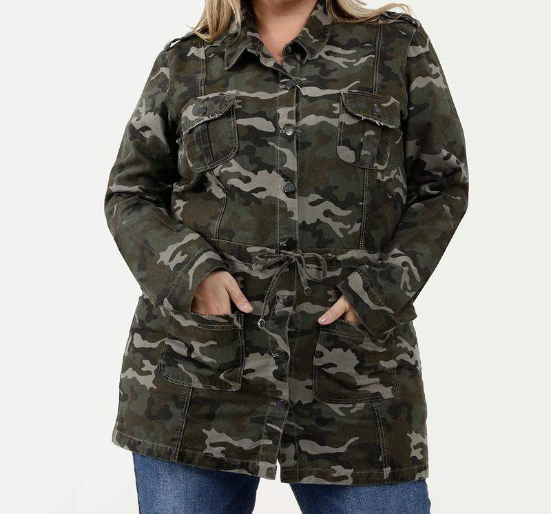 jaqueta militar plus size