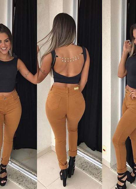 jeans caramelo