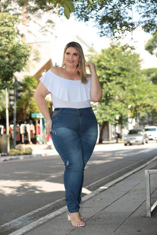 Calça jeans feminina plus size - R$ 69.00, cor Azul #48951, compre agora