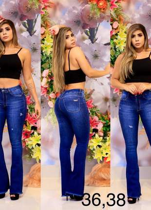 Calça jeans flare feminina