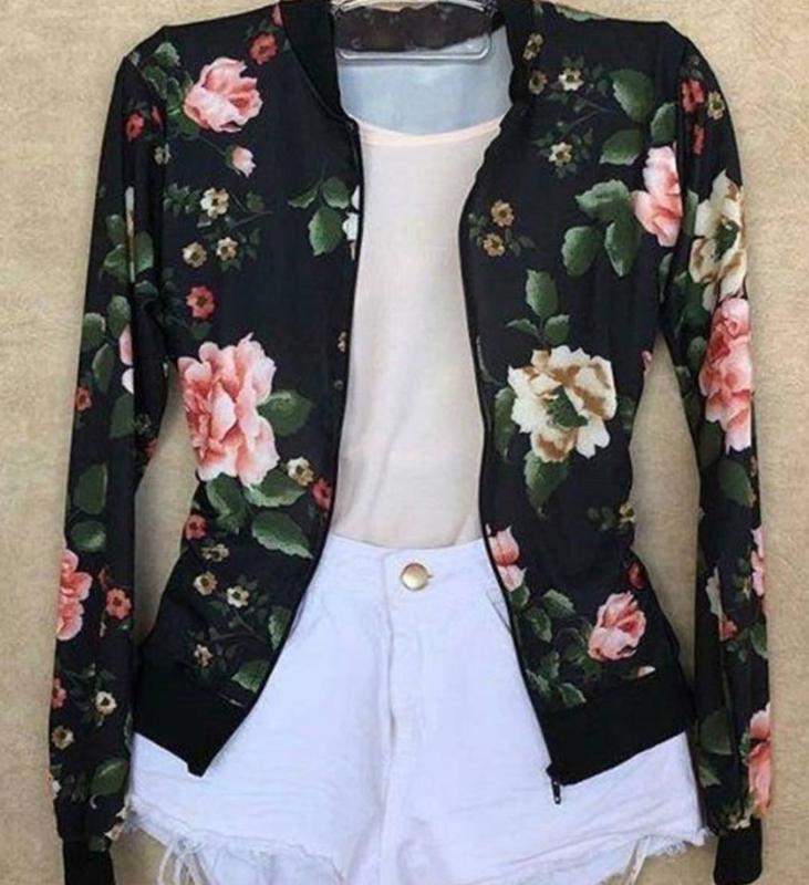 jaqueta feminina estampada