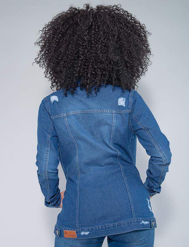 jaqueta jeans tradicional feminina