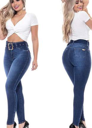 Calça jeans skinny fivela r.i.19