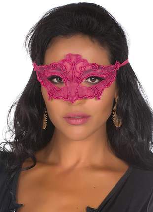 Máscara sedutora dominatrix para uso com lingerie