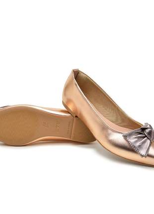 Sapatilha sapato feminina bergally prata velha com laço confort 2020 promoção