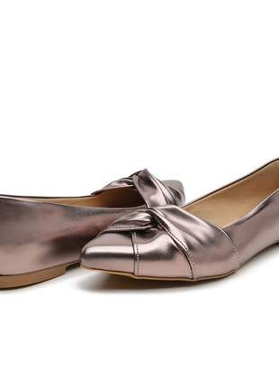 Sapatilha sapato feminino prata velha com laço promoção 2020