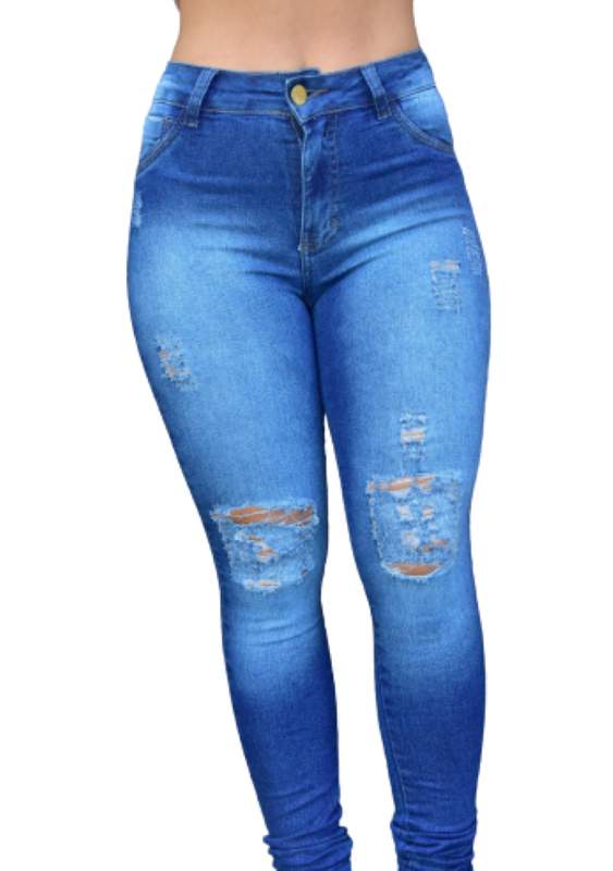 calça jeans de lycra feminina