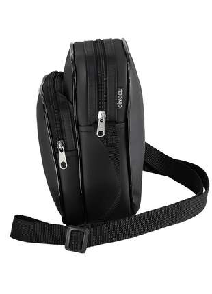 Bolsa shoulder bag pochete transversal impermeável r:1017 (preto)