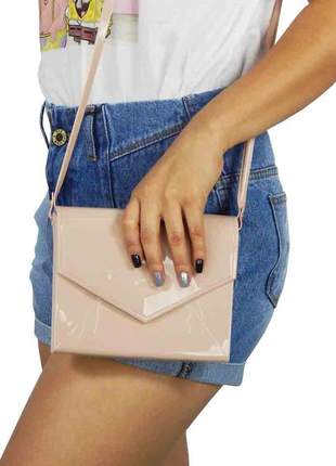 Bolsa petite jolie envelope flap bag feminina lazer original