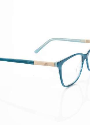 Armação de óculos quadrada chanel x9930 turquesa