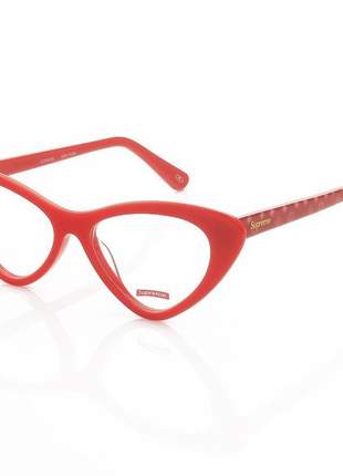 Armação de óculos gatinho supreme sp209 vermelho