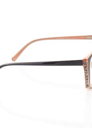 Armação de óculos quadrado swarovski sw58725 preto e rosa